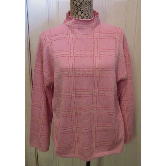 Free Assembly Sweater NWT Barbie Core Pink Mock Neck Square Womens Size M - Picture 3 of 6